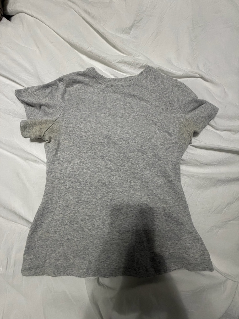 SKIMS Short Sleeve Tee in Heather Gray